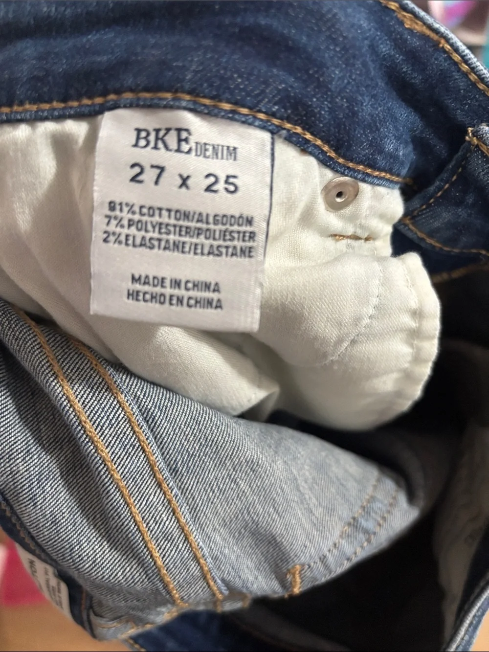 BKE Payton Mid Rise Ankle Skinny Jeans Distressed Medium Wash Size 27 x 25